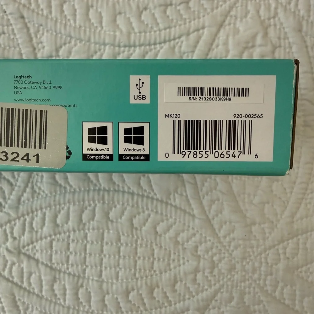 Logitech MK120 USB Keyboard and Mouse Set - Black